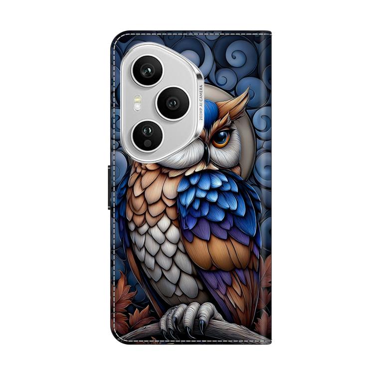 For Honor 400 Pro Global 160.8mm Crystal-Like Painted Vegan Leather Phone Case