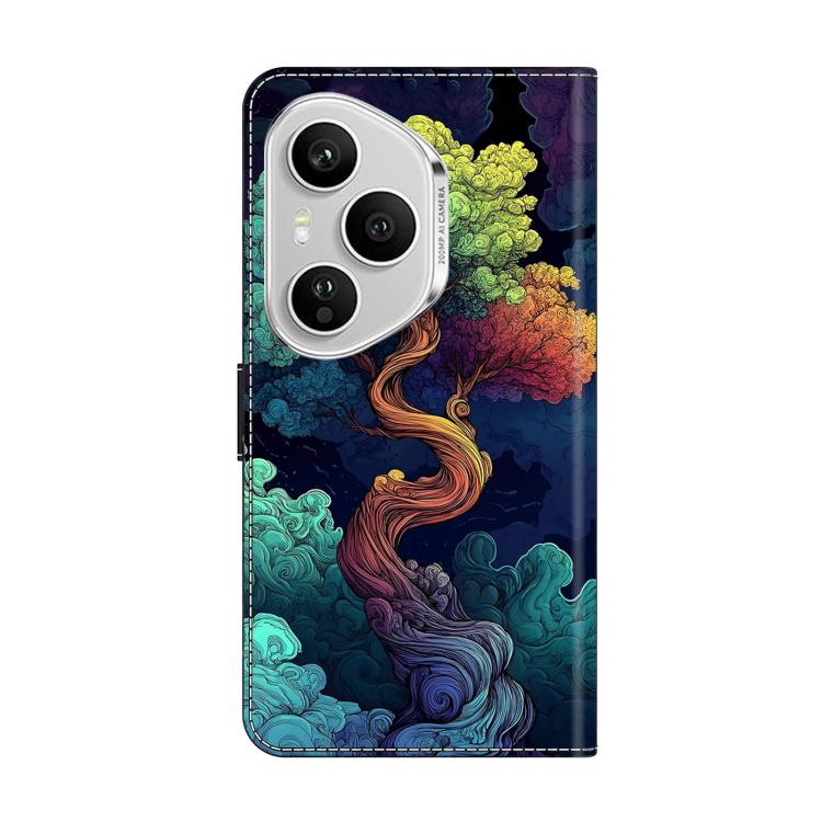 For Honor 400 Pro Global 160.8mm Crystal-Like Painted Vegan Leather Phone Case