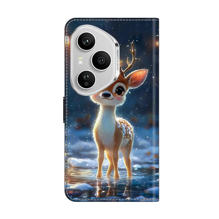 For Honor 400 Pro Global 160.8mm Crystal-Like Painted Vegan Leather Phone Case