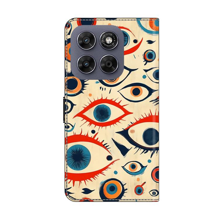 For Motorola Moto G17 4G Crystal-Like Painted Vegan Leather Phone Case