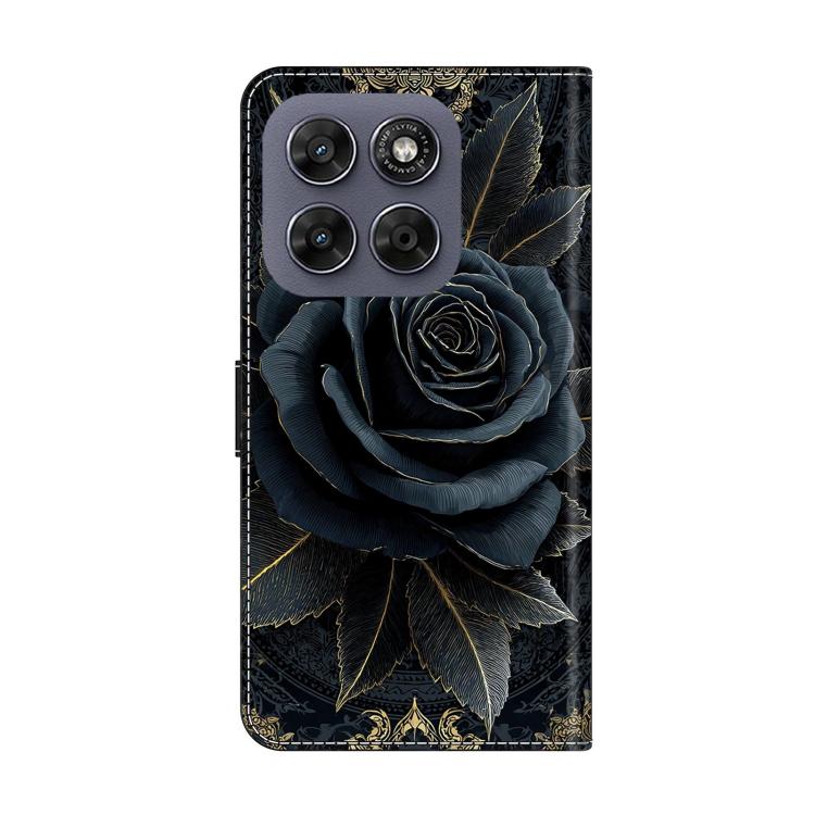For Motorola Moto G17 4G Crystal-Like Painted Vegan Leather Phone Case