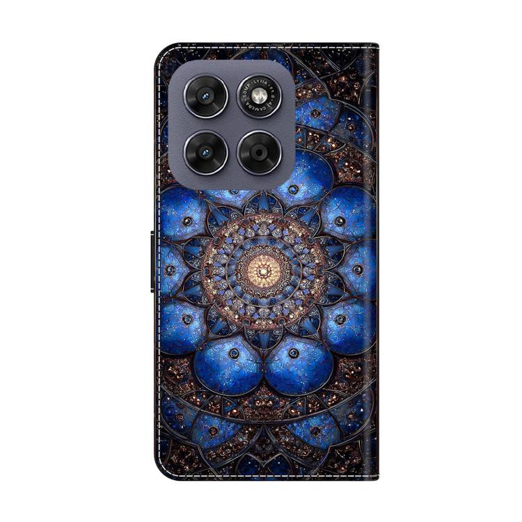 For Motorola Moto G17 4G Crystal-Like Painted Vegan Leather Phone Case