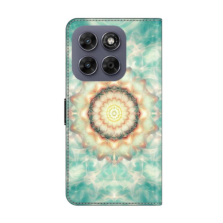 For Motorola Moto G17 4G Crystal-Like Painted Vegan Leather Phone Case
