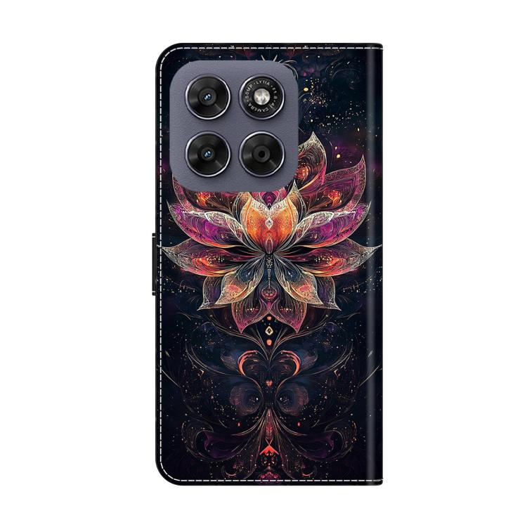 For Motorola Moto G57 5G Crystal-Like Painted Vegan Leather Phone Case