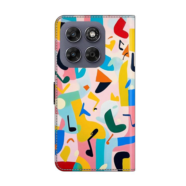 For Motorola Moto G57 5G Crystal-Like Painted Vegan Leather Phone Case