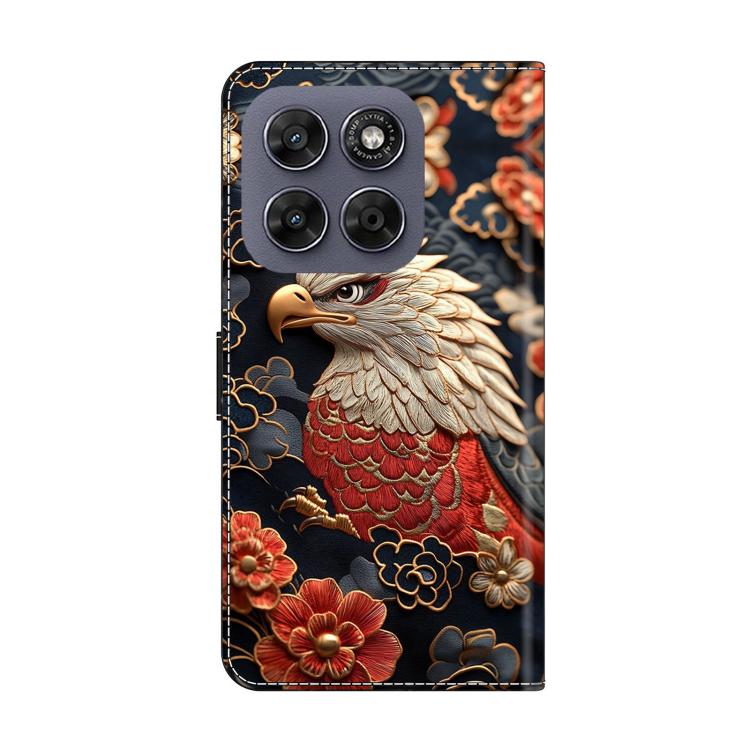 For Motorola Moto G57 5G Crystal-Like Painted Vegan Leather Phone Case