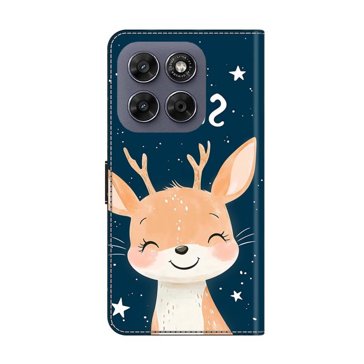 For Motorola Moto G57 5G Crystal-Like Painted Vegan Leather Phone Case