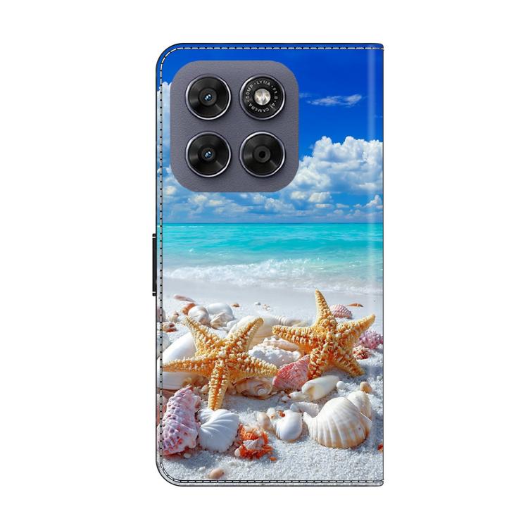 For Motorola Moto G57 5G Crystal-Like Painted Vegan Leather Phone Case