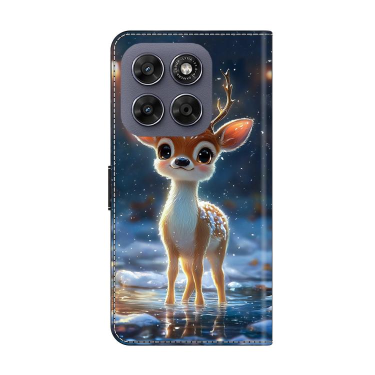 For Motorola Moto G57 5G Crystal-Like Painted Vegan Leather Phone Case