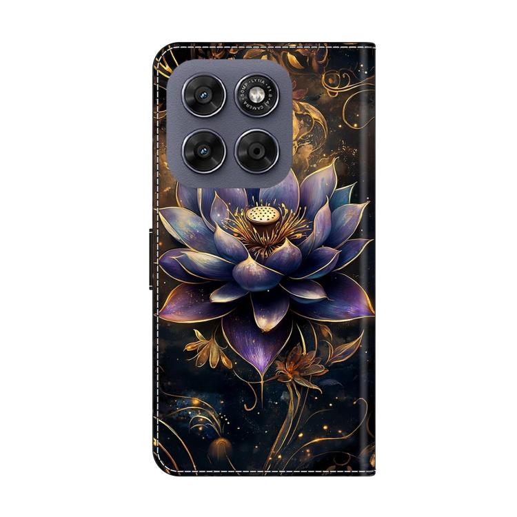 For Motorola Moto G67 5G Crystal-Like Painted Vegan Leather Phone Case