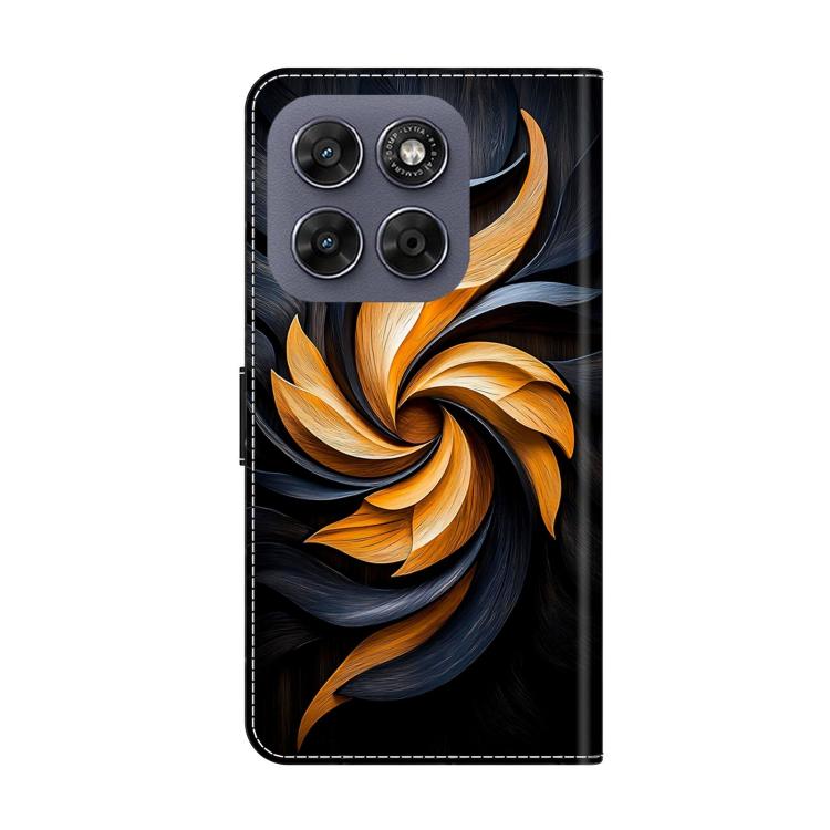 For Motorola Moto G67 5G Crystal-Like Painted Vegan Leather Phone Case