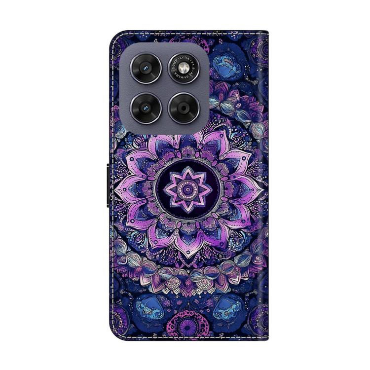 For Motorola Moto G67 5G Crystal-Like Painted Vegan Leather Phone Case