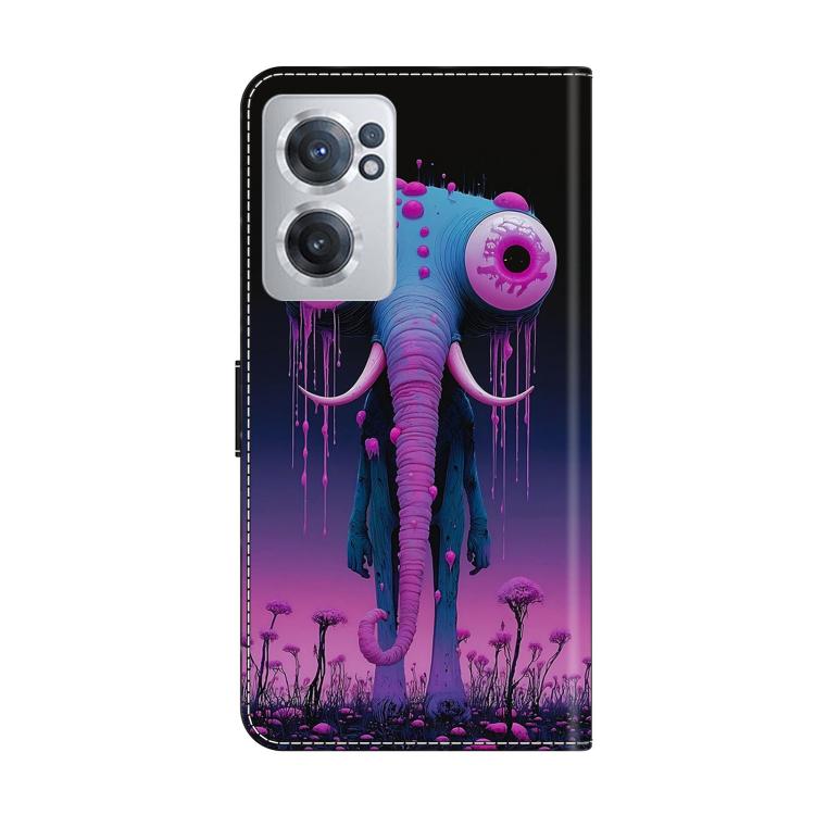 For OnePlus Nord CE 2 5G Crystal-Like Painted Vegan Leather Phone Case