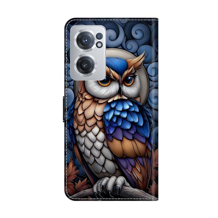 For OnePlus Nord CE 2 5G Crystal-Like Painted Vegan Leather Phone Case