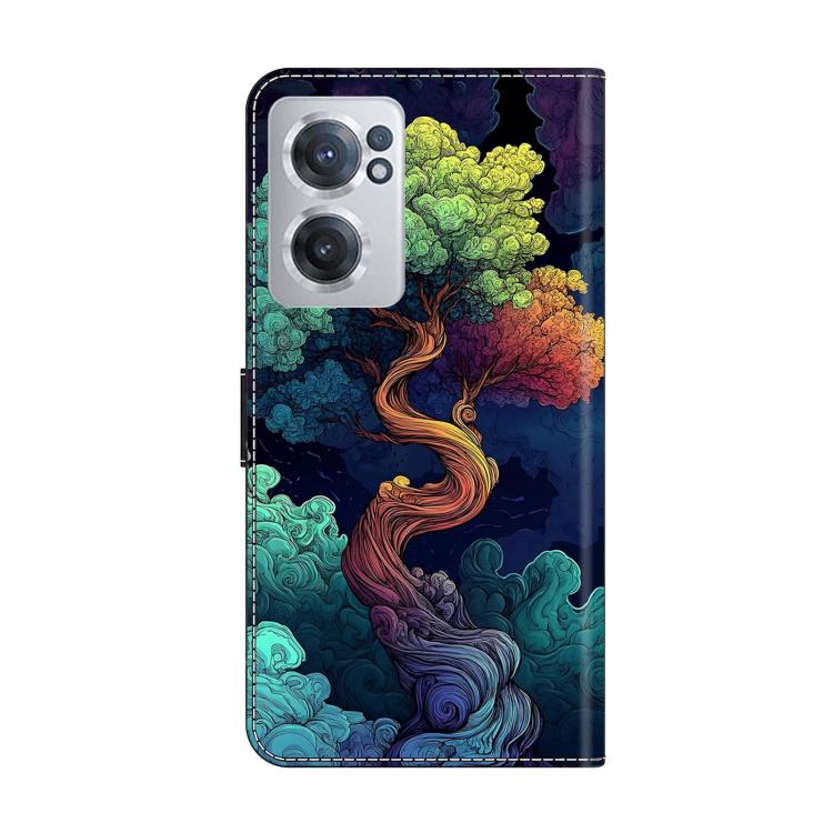 For OnePlus Nord CE 2 5G Crystal-Like Painted Vegan Leather Phone Case
