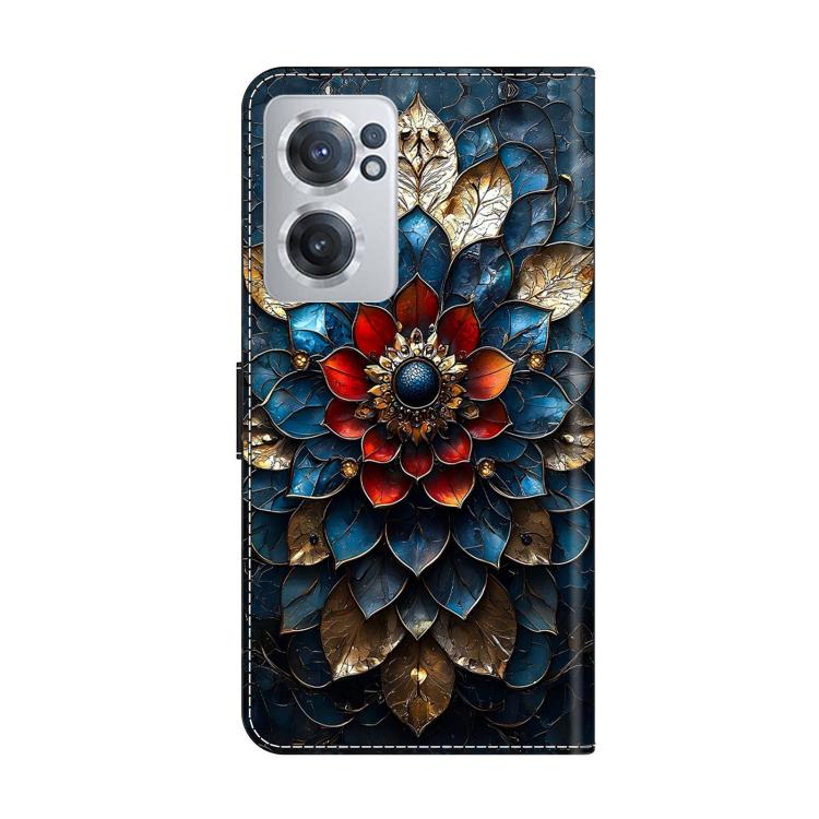 For OnePlus Nord CE 2 5G Crystal-Like Painted Vegan Leather Phone Case
