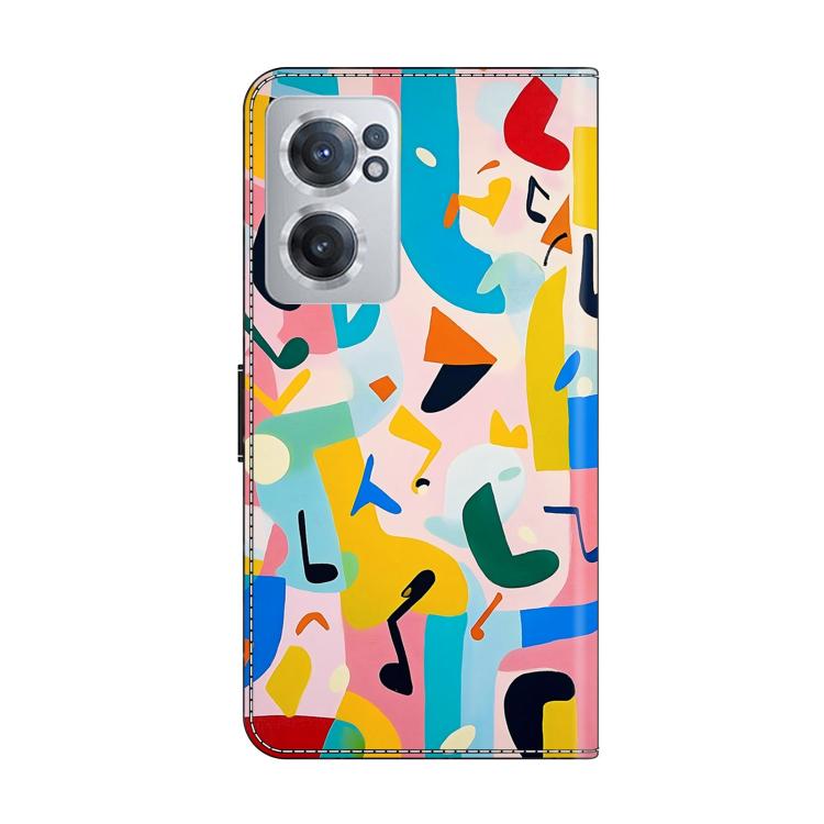 For OnePlus Nord CE 2 5G Crystal-Like Painted Vegan Leather Phone Case