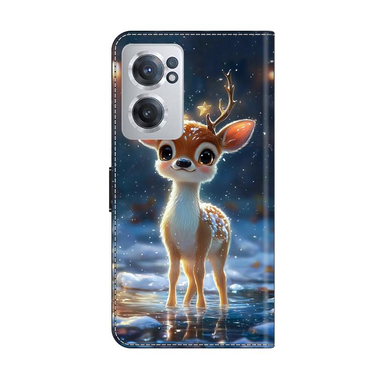 For OnePlus Nord CE 2 5G Crystal-Like Painted Vegan Leather Phone Case