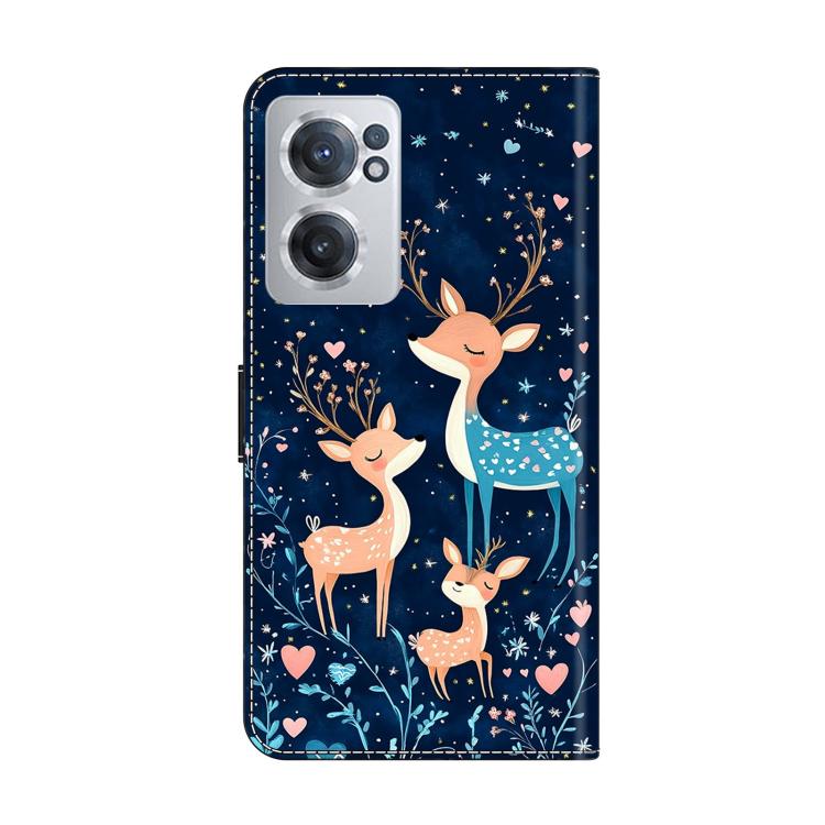 For OnePlus Nord CE 2 5G Crystal-Like Painted Vegan Leather Phone Case