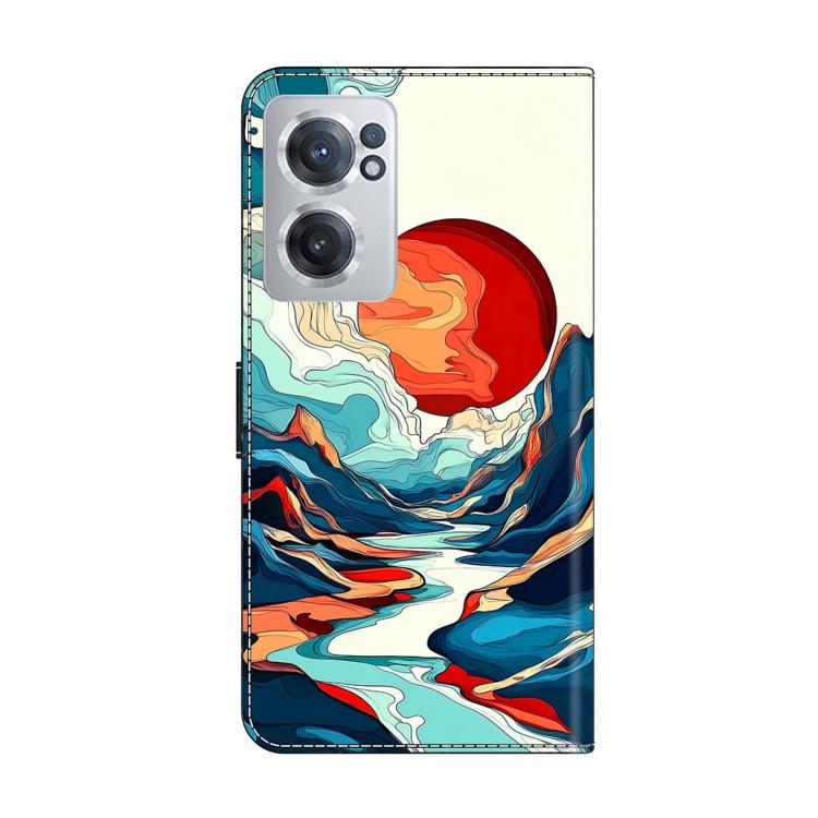 For OnePlus Nord CE 2 5G Crystal-Like Painted Vegan Leather Phone Case