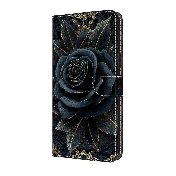 For OPPO A16 Crystal-Like Painted Vegan Leather Phone Case