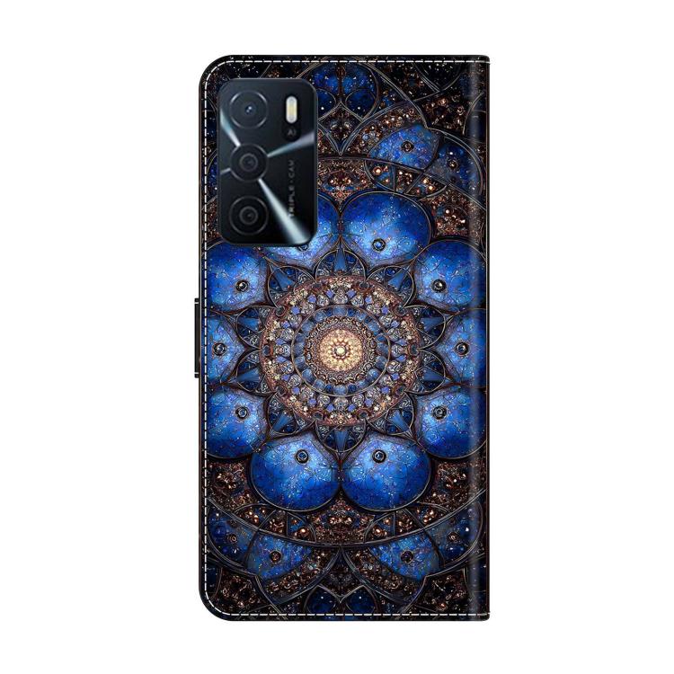 For OPPO A16 Crystal-Like Painted Vegan Leather Phone Case