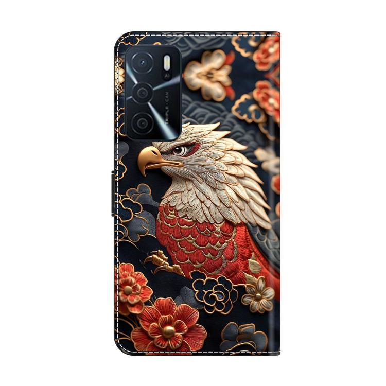 For OPPO A16 Crystal-Like Painted Vegan Leather Phone Case