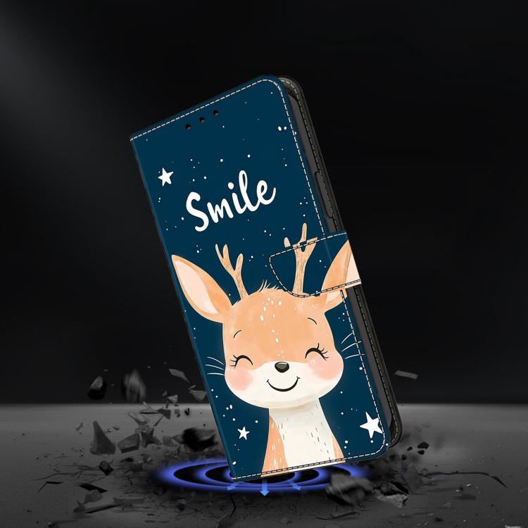 For OPPO A16 Crystal-Like Painted Vegan Leather Phone Case