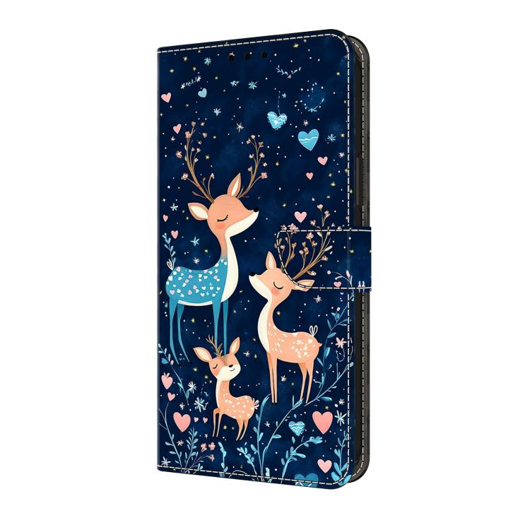 For OPPO A16 Crystal-Like Painted Vegan Leather Phone Case