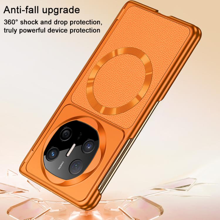 For Huawei Mate X6 GKK Change to 17 Pro Series Vegan Leather Magnetic Phone Case
