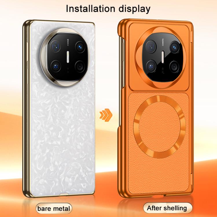 For Huawei Mate X6 GKK Change to 17 Pro Series Vegan Leather Magnetic Phone Case