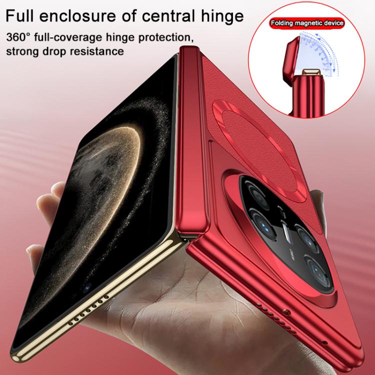 For Huawei Mate X6 GKK Change to 17 Pro Series Vegan Leather Magnetic Phone Case
