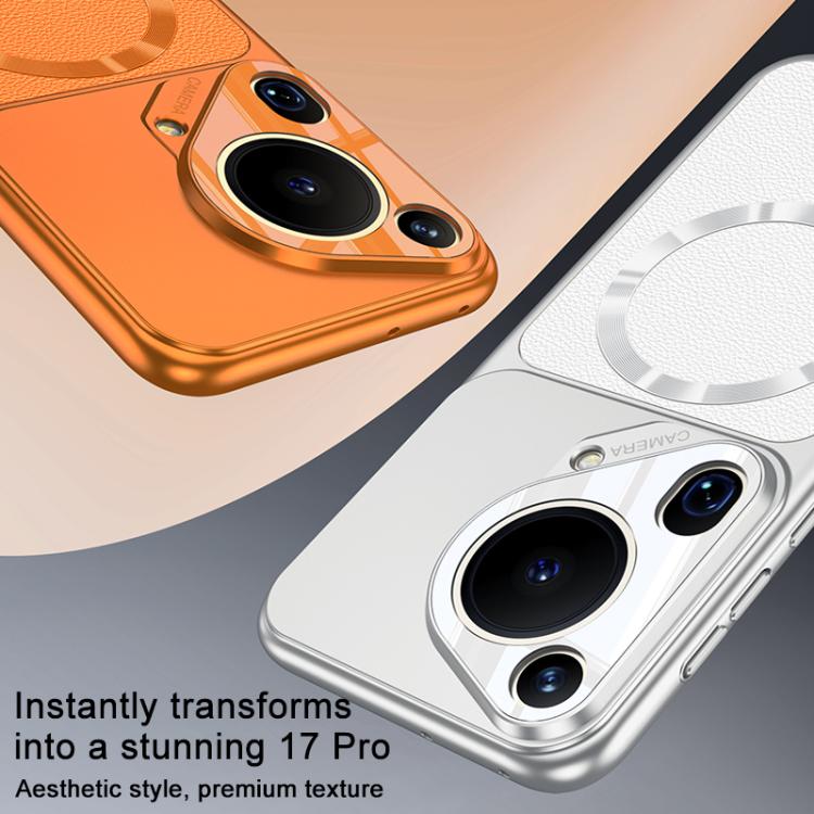 For Huawei Mate X6 GKK Change to 17 Pro Series Vegan Leather Magnetic Phone Case