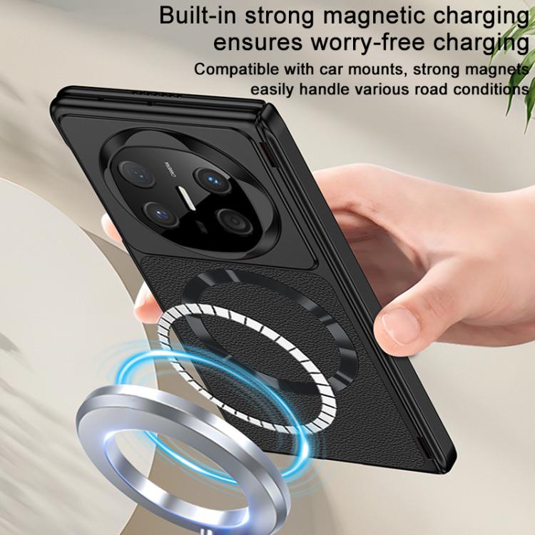 For Huawei Mate X6 GKK Change to 17 Pro Series Vegan Leather Magnetic Phone Case