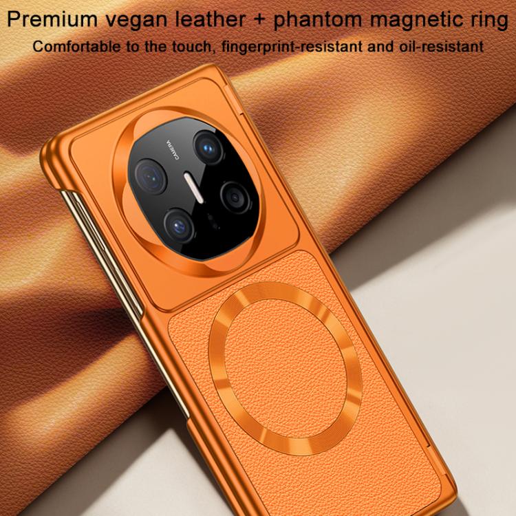 For Huawei Mate X6 GKK Change to 17 Pro Series Vegan Leather Magnetic Phone Case