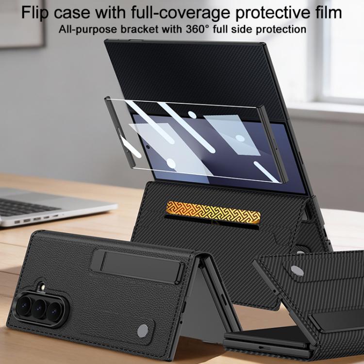 For Galaxy Z TriFold GKK Integrated Full Cover Flip Phone Case with Slotted Holder