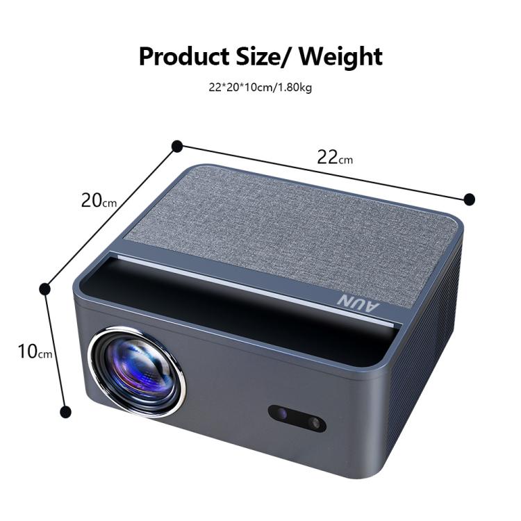 AUN A45 Pro 1080P Android ATV OS Smart Projector, Plug:AU Plug - Grey