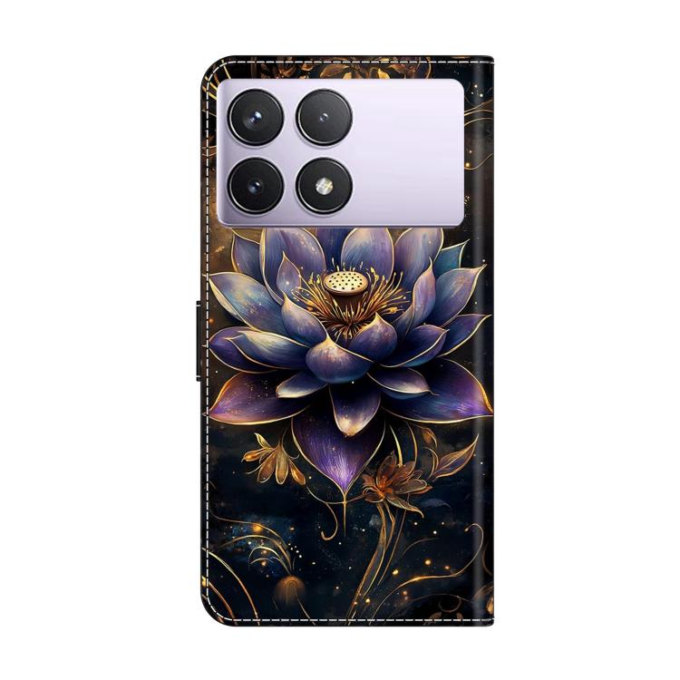For Redmi K70E Crystal-Like Painted Vegan Leather Phone Case