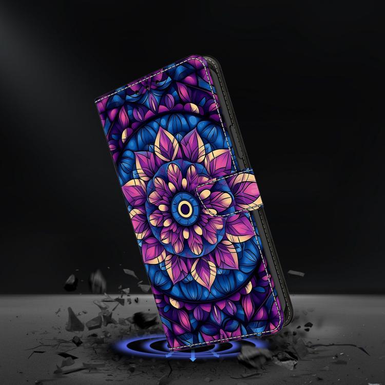 For Redmi K70E Crystal-Like Painted Vegan Leather Phone Case