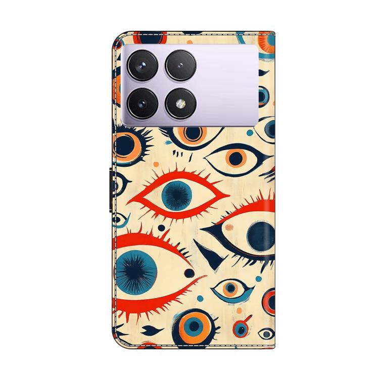 For Redmi K70E Crystal-Like Painted Vegan Leather Phone Case