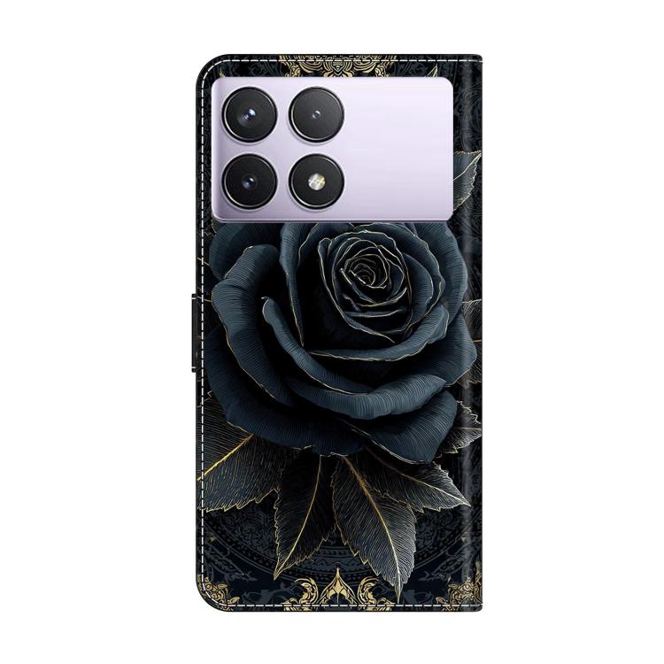 For Redmi K70E Crystal-Like Painted Vegan Leather Phone Case