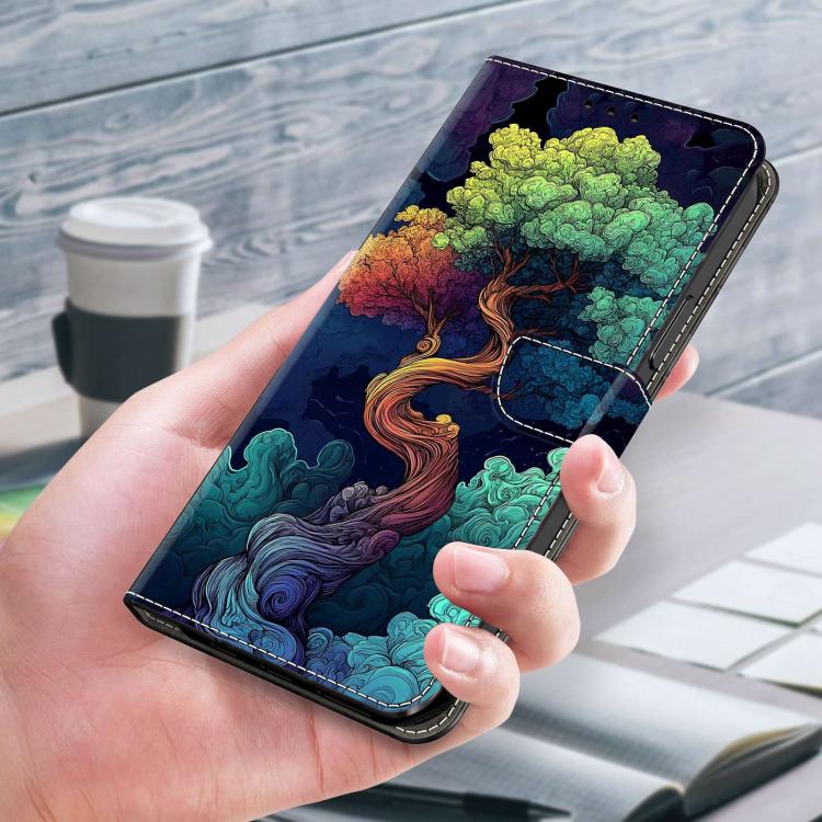 For Redmi K70E Crystal-Like Painted Vegan Leather Phone Case
