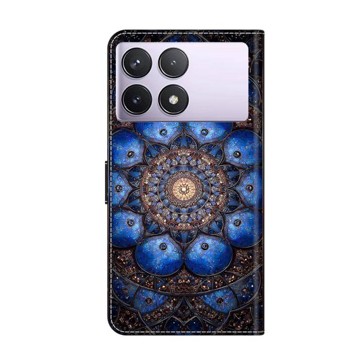 For Redmi K70E Crystal-Like Painted Vegan Leather Phone Case