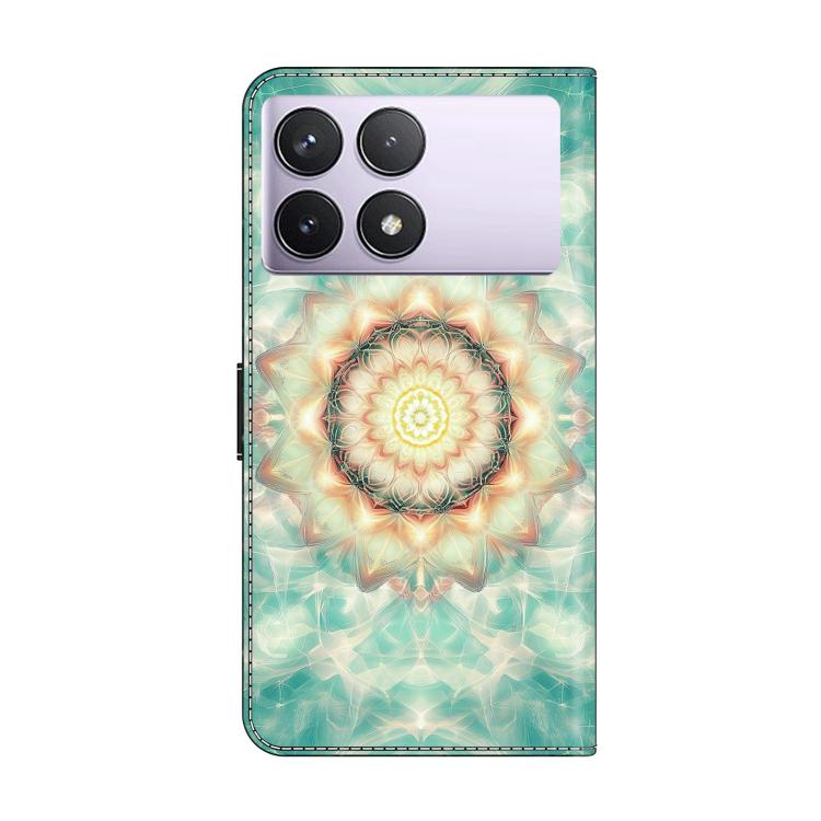 For Redmi K70E Crystal-Like Painted Vegan Leather Phone Case