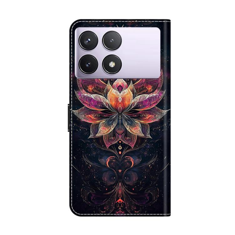 For Redmi K70E Crystal-Like Painted Vegan Leather Phone Case