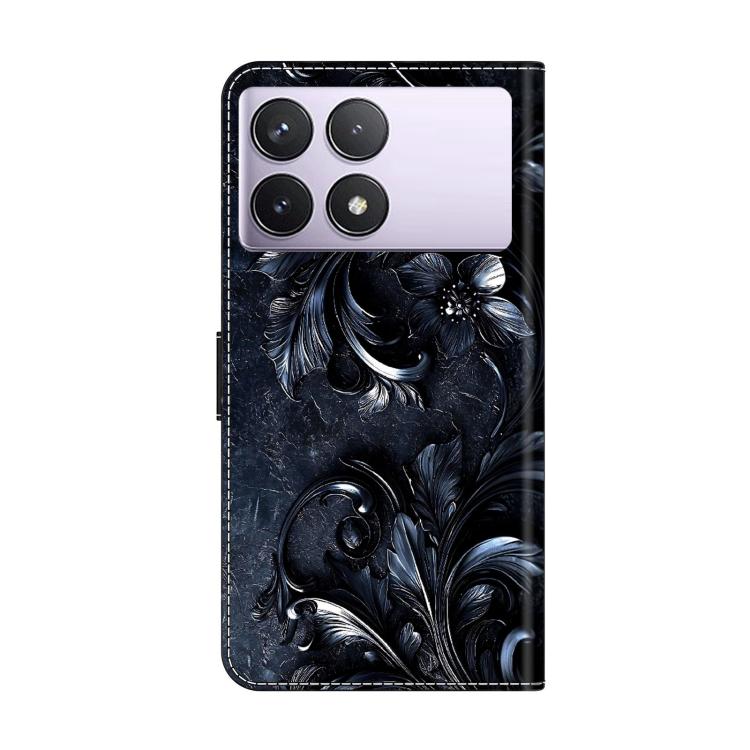 For Redmi K70E Crystal-Like Painted Vegan Leather Phone Case