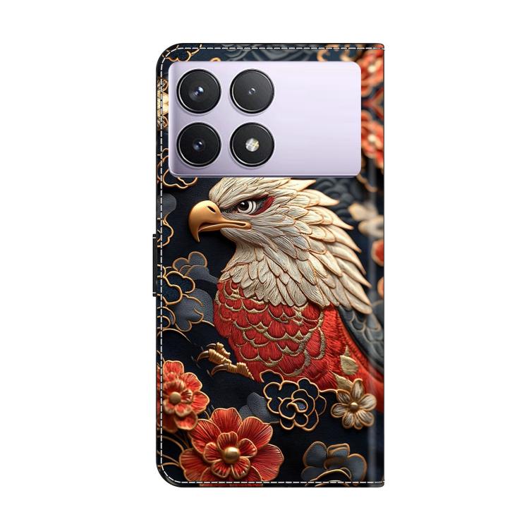 For Redmi K70E Crystal-Like Painted Vegan Leather Phone Case