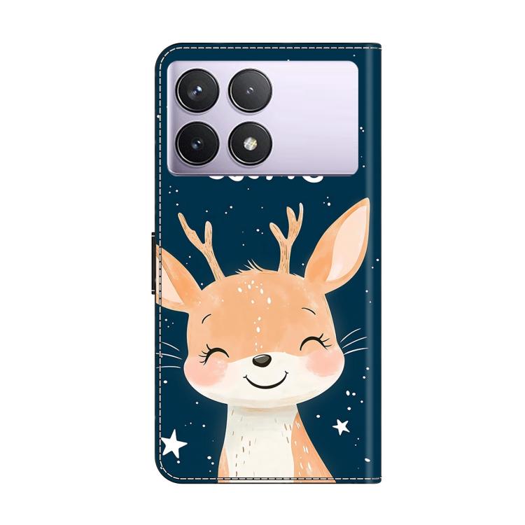 For Redmi K70E Crystal-Like Painted Vegan Leather Phone Case