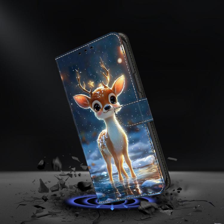 For Redmi K70E Crystal-Like Painted Vegan Leather Phone Case