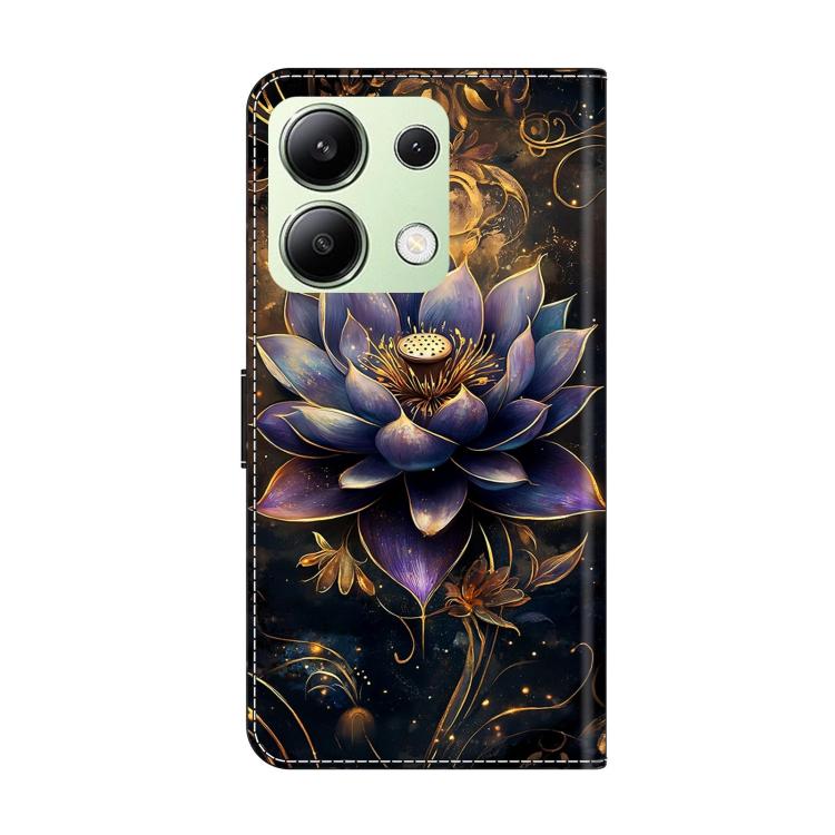 For Redmi Note 13 4G Crystal-Like Painted Vegan Leather Phone Case